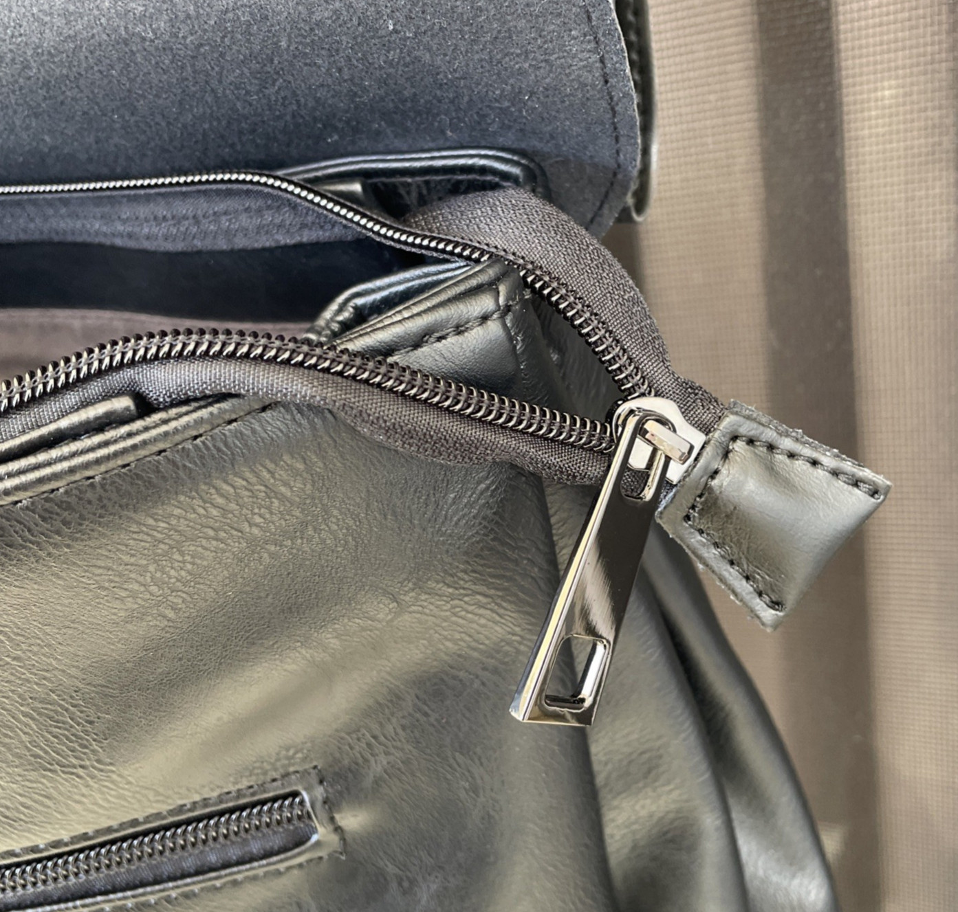 LXY ~ Leather Backpack Bookbag ~ Gender Neutral ~ Travel Black Book Laptop ~ NEW