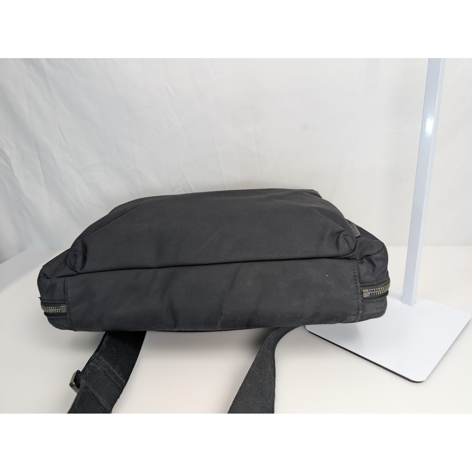 Away Travel Messenger Bag Black Nylon Crossbody Tech Laptop Bag Minimalist