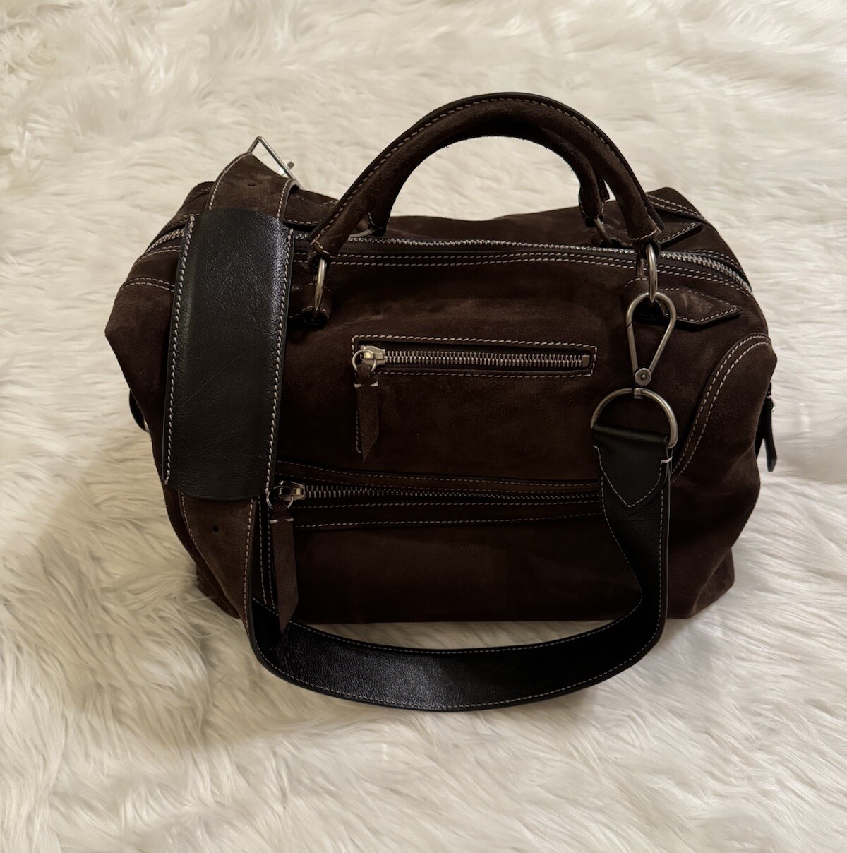 Metier London Indiana Jones Vagabond Duffle Bag Limited Edition Suede Chocolate