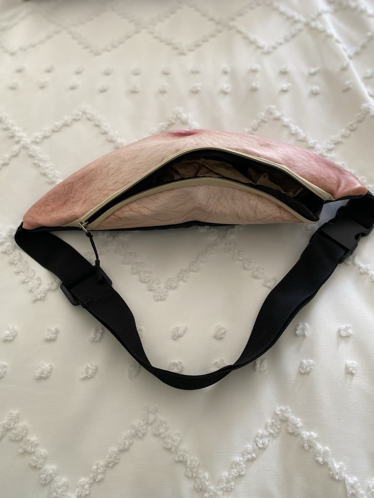 Ugly Gross Hairy Belly-Button Fanny Pack Waist Pack Adjustable NWOT