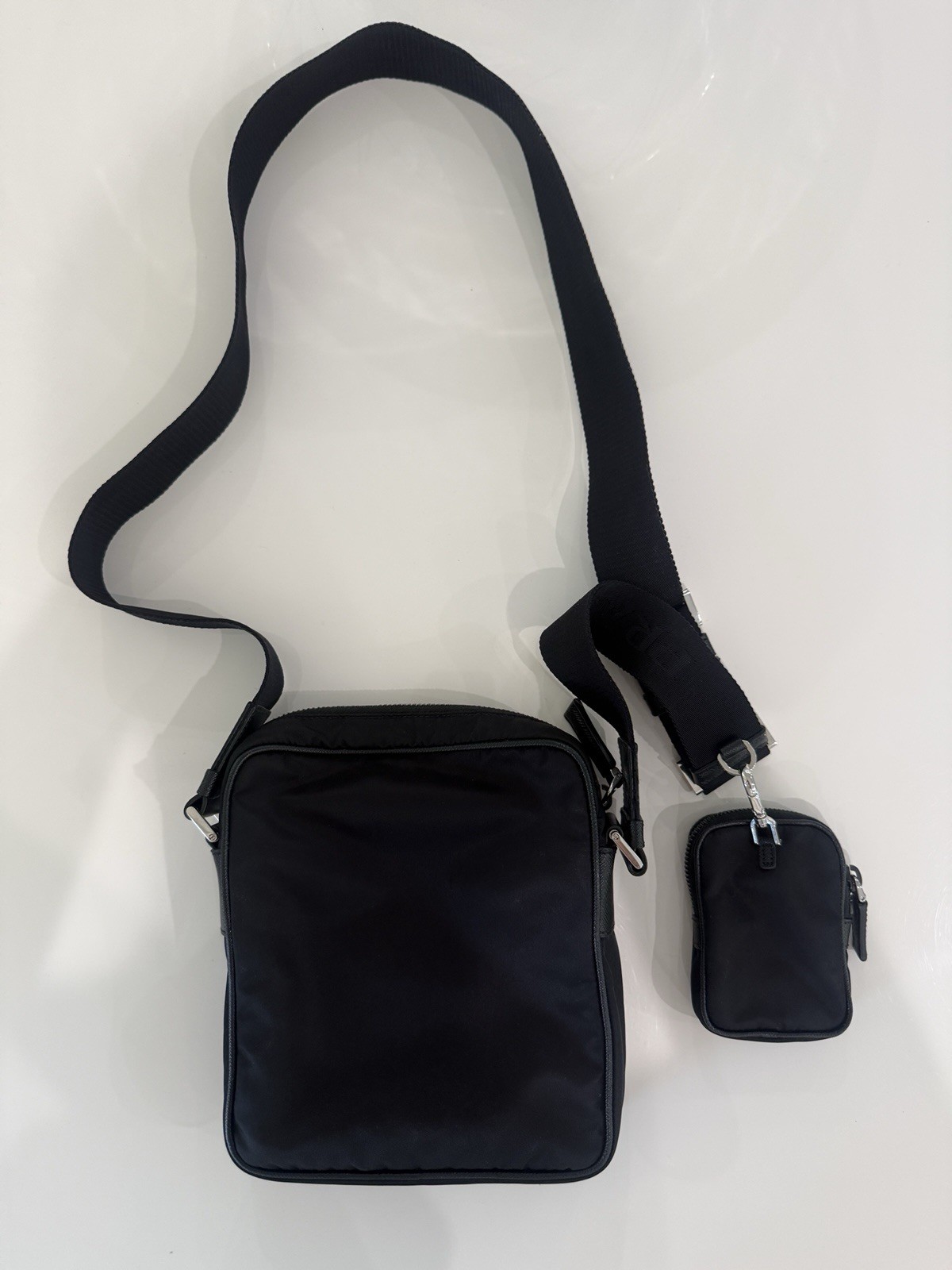 Prada Re-Nylon and Saffiano Leather Shoulder Bag