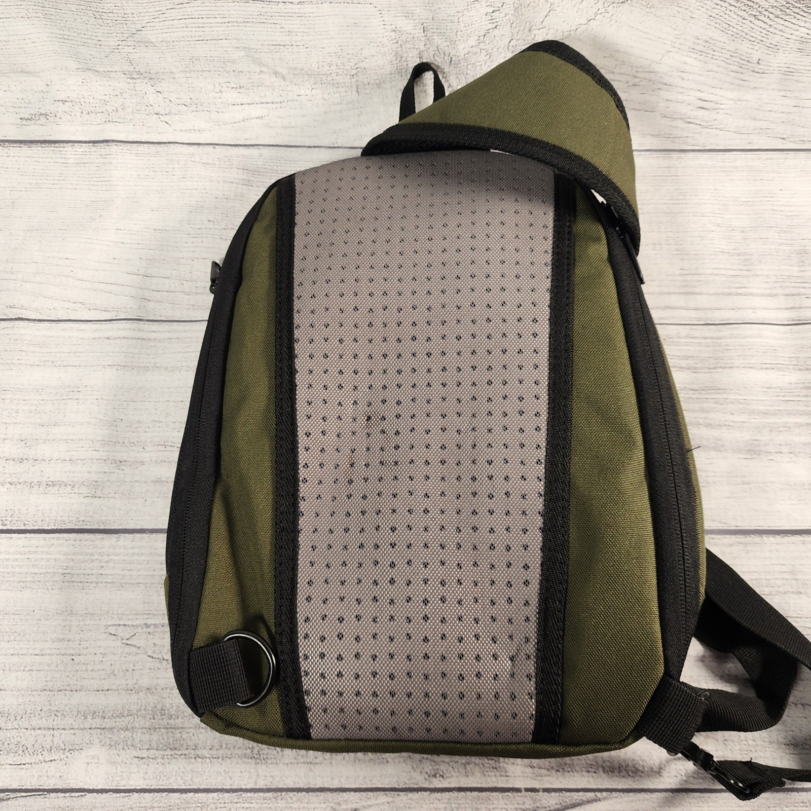 Scipio Tactical Sling Bag Olive Green Black USB Charging Port Crossbody Pack