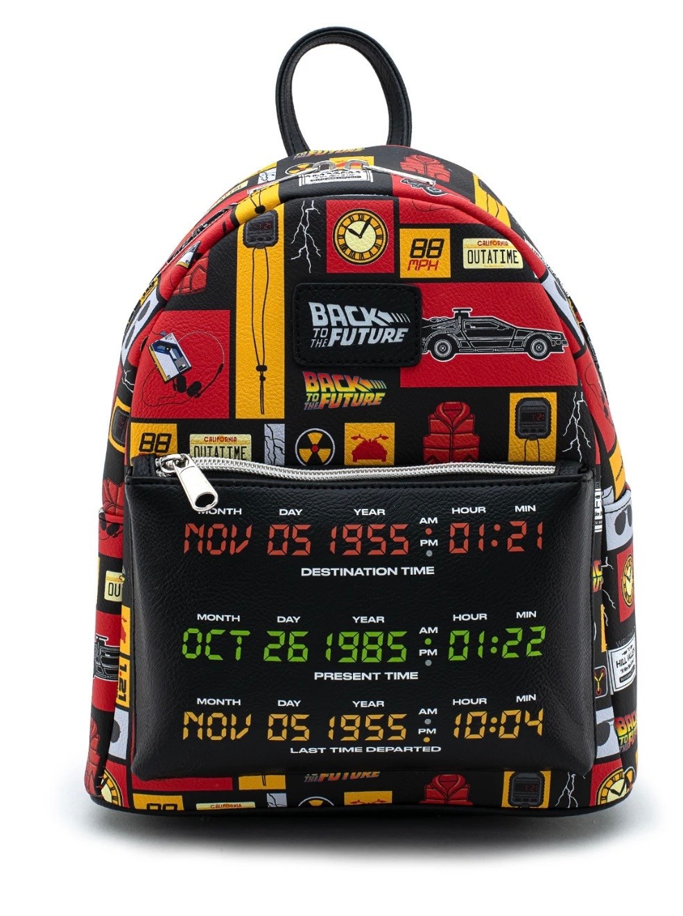 Funko Back To The Future Mini 10″ Backpack Delorean Time Machine 1985 to 1955