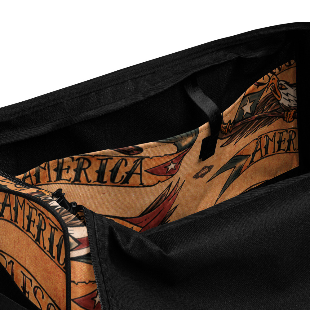 God Bless America Eagle Tattoo Traditional Flash Duffle bag Agorables Backpack