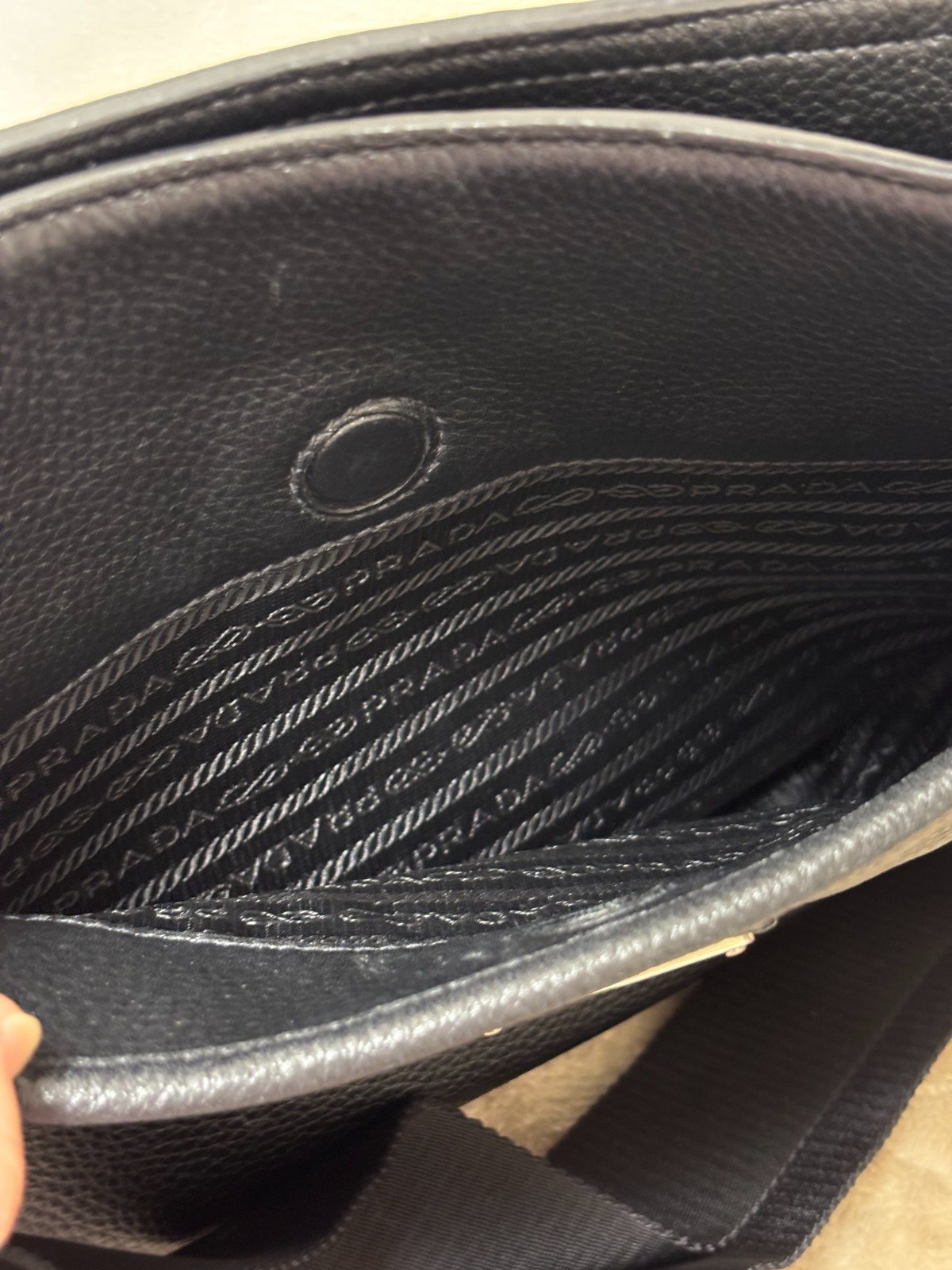 PRADA Vitello City Black Shoulder Bag 2VH019 Unisex Bag