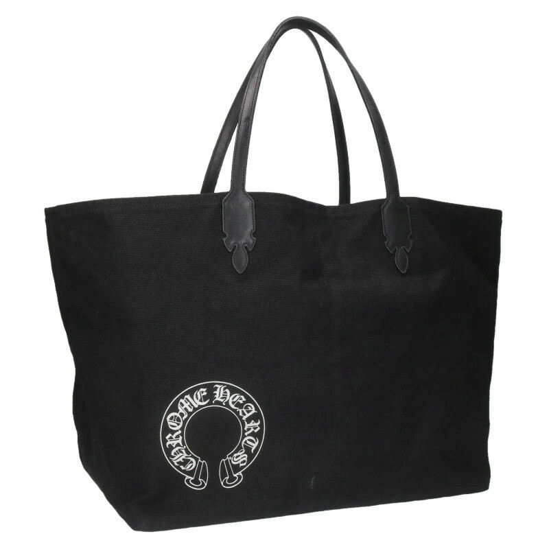 Chrome Hearts LUCILLE Leather switching canvas tote bag black 22215 SJ02bb17#B r