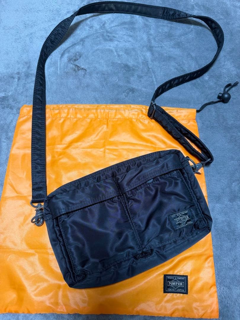 Authentic PORTER Yoshida Bag TANKER Shoulder Bag Nylon Black 28cm x 20cm x 11cm