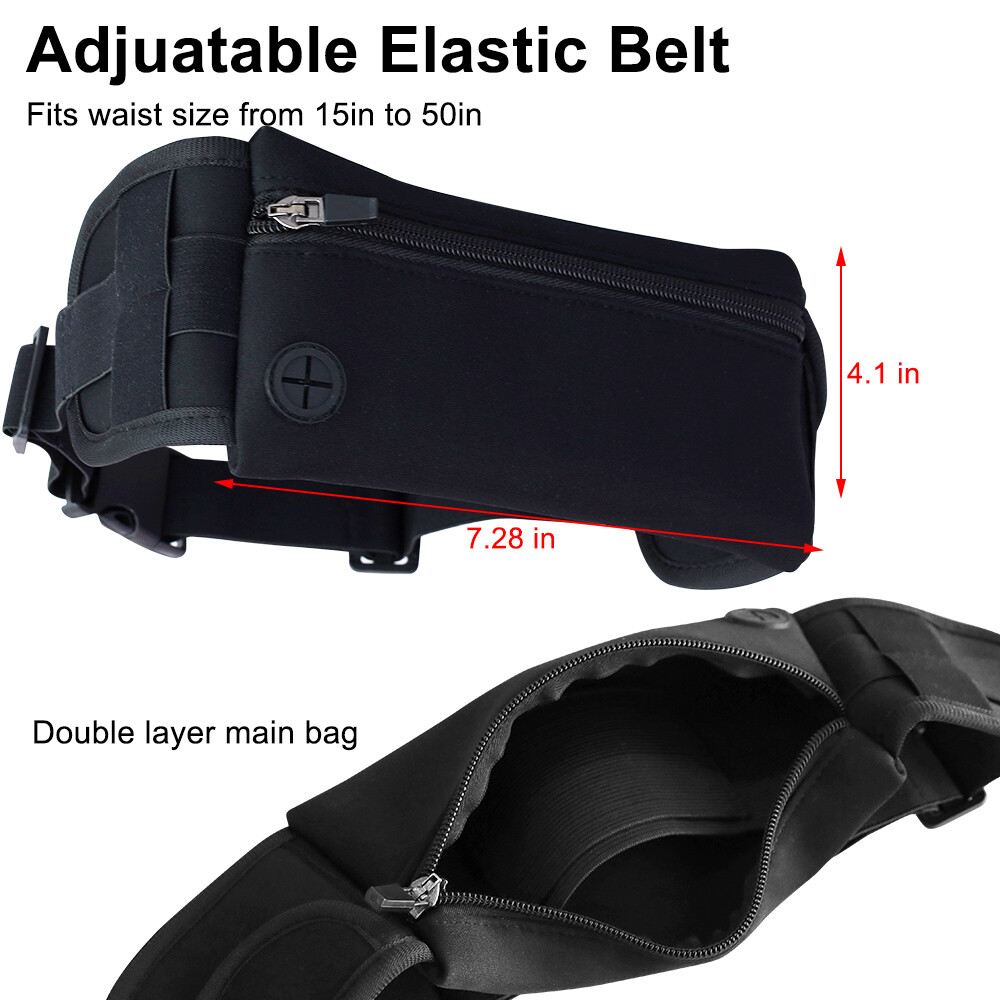Waterproof Sport Waist Fanny Pack Belt Bum Pouch Camping Running Hiking Gym Bag