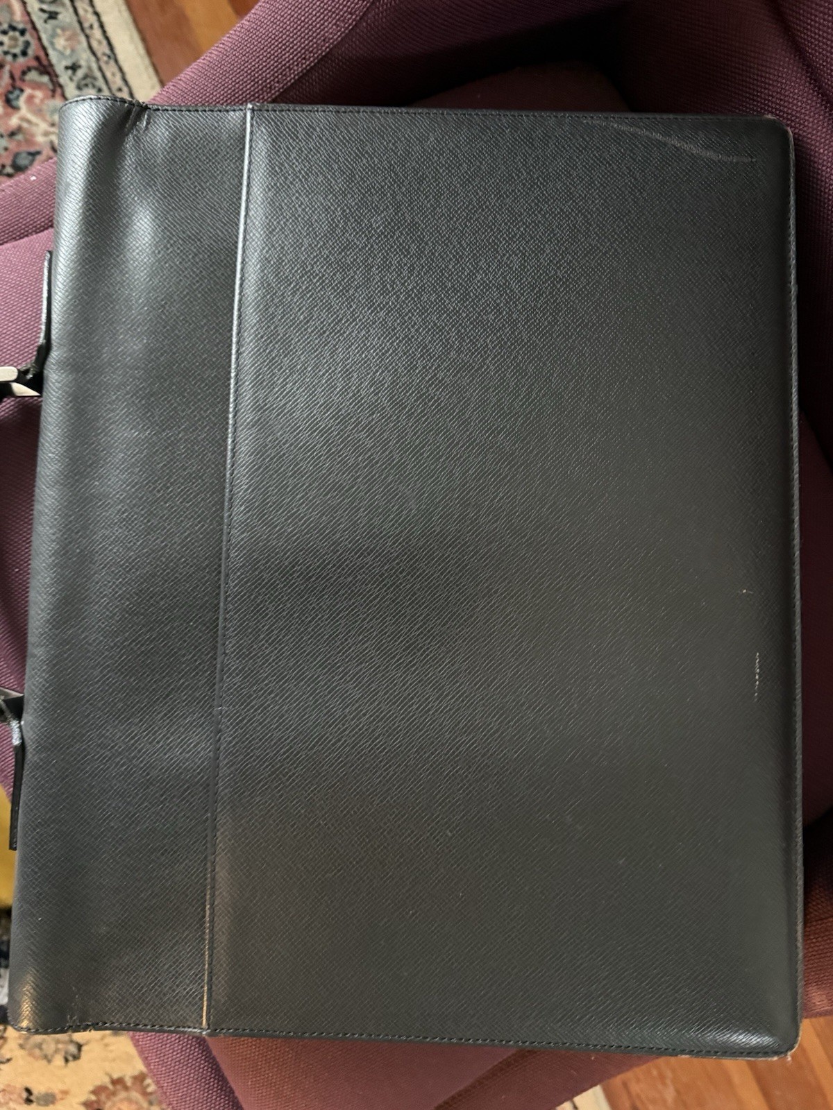 Louis Vuitton Black Men’s Briefcase Push Lock Top Handle Classic Designer