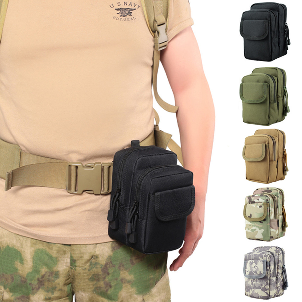 Tactical Molle Pouch EDC Multi-purpose Belt Waist Pack Bag Utility Phone Pocket