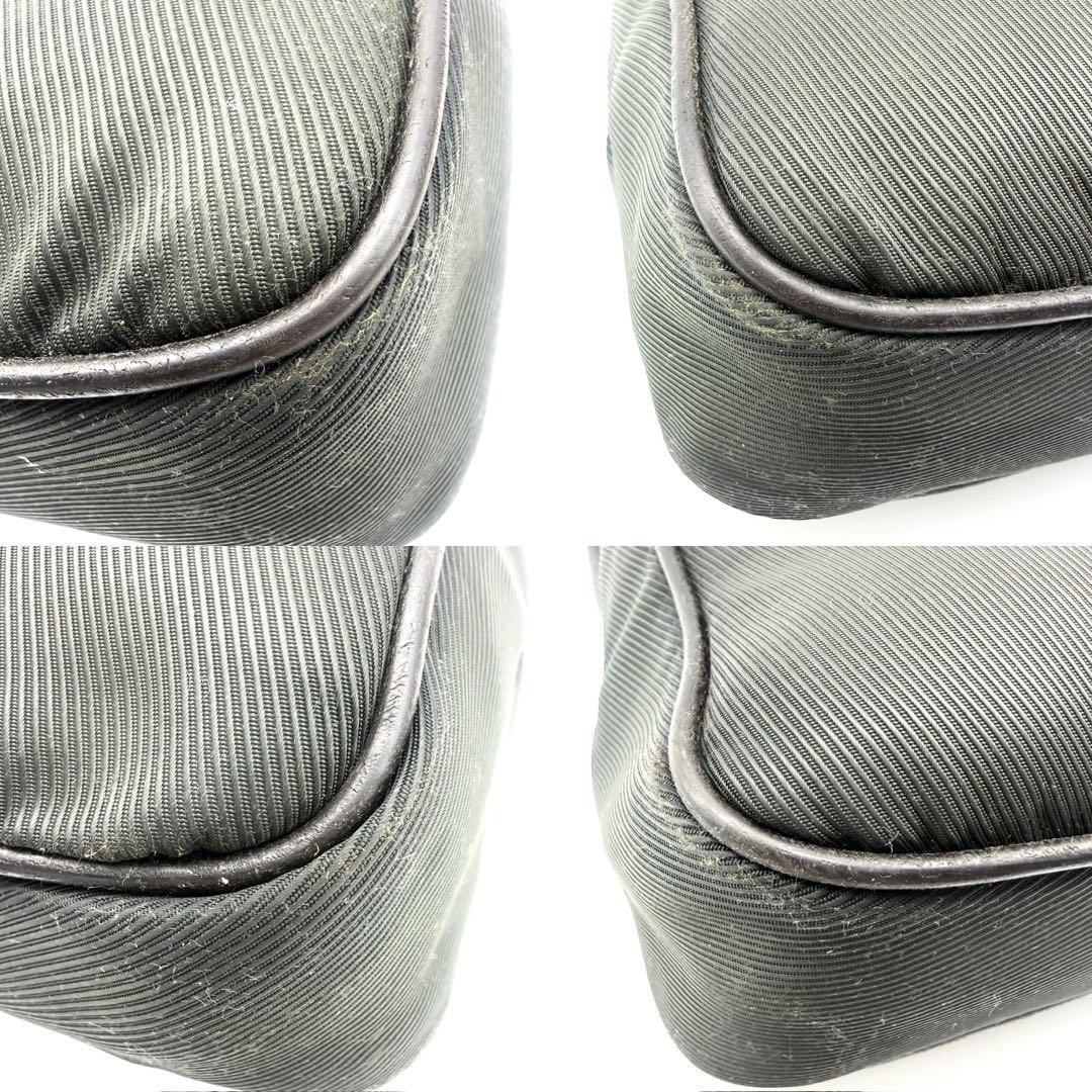 Rare Dunhill Flap Briefcase Business Bag Black Nylon Leather Lock & Key Men’s