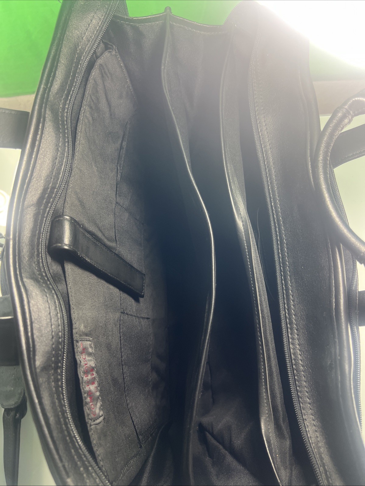 Leather Tech Organizer Briefcase