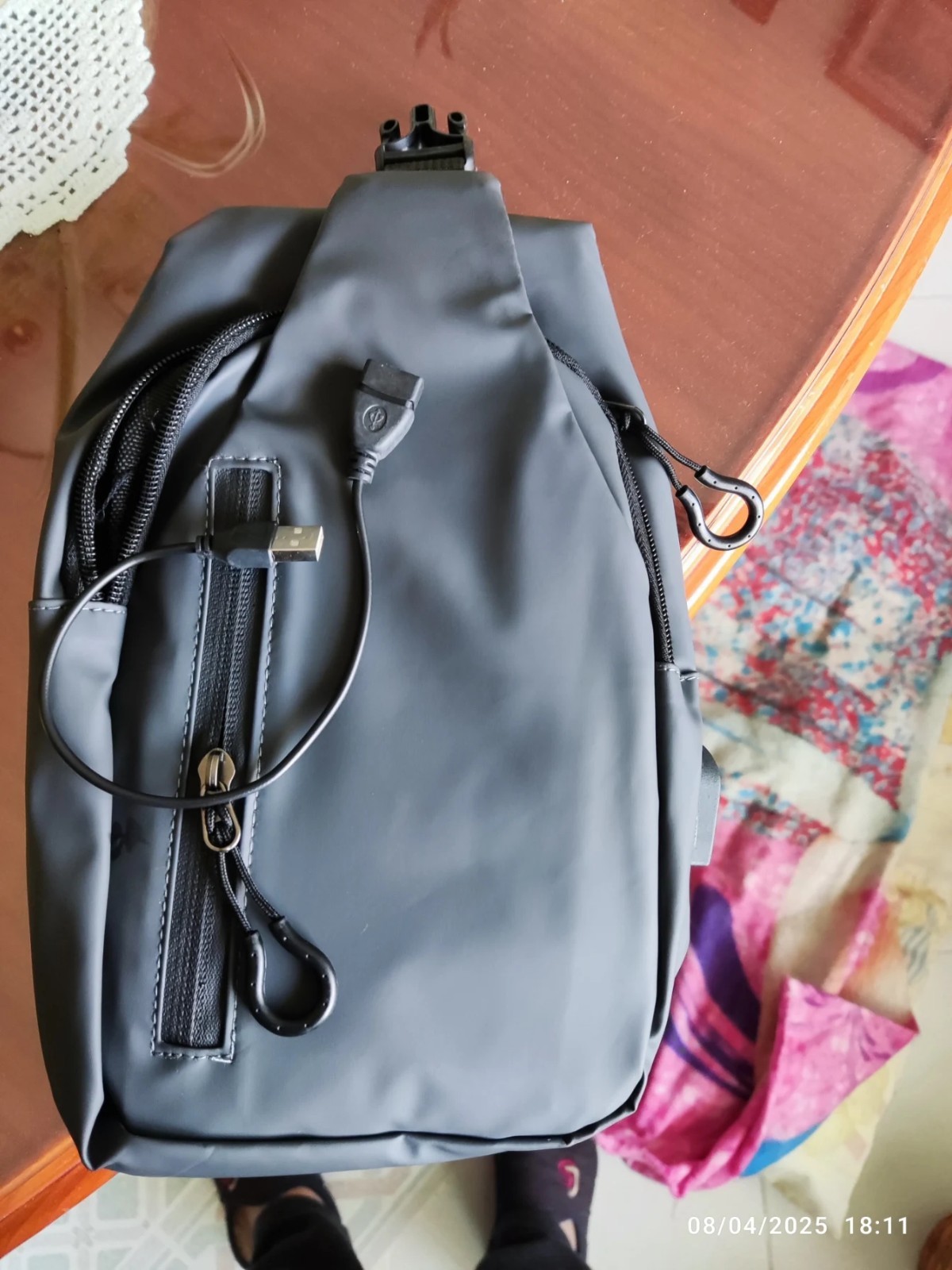 Men’s Chest Bag Solid Color Crossbody Shoulder Bag Outdoor Casual Fashion Trend