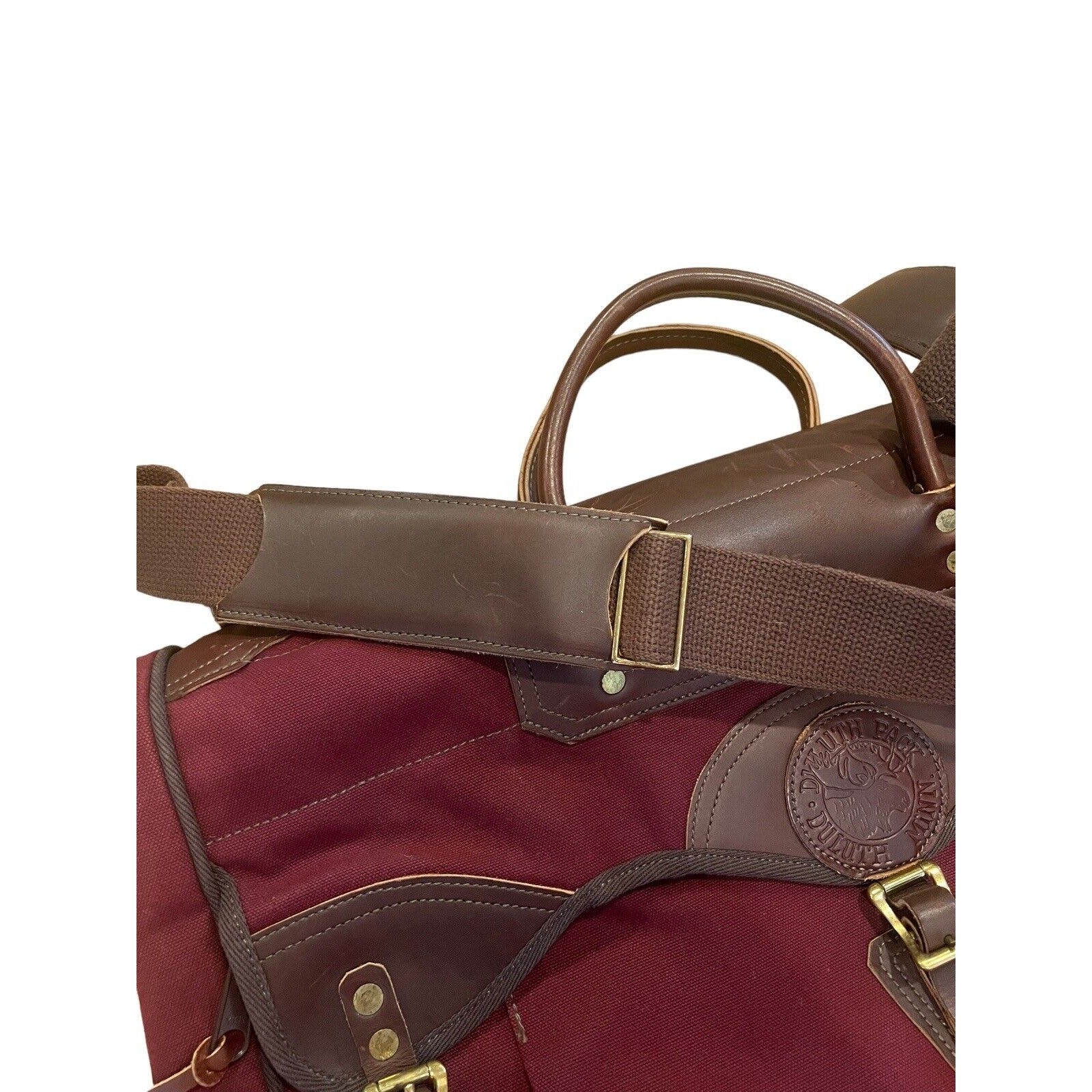 Duluth Pack Sportsman’s Garment Bag In Waxed Canvas Burgundy EUC