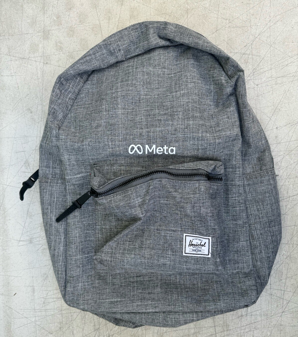 Herschel Settlement Backpack Classic 23.0L Raven Crosshatch Grey Meta Logo NEW