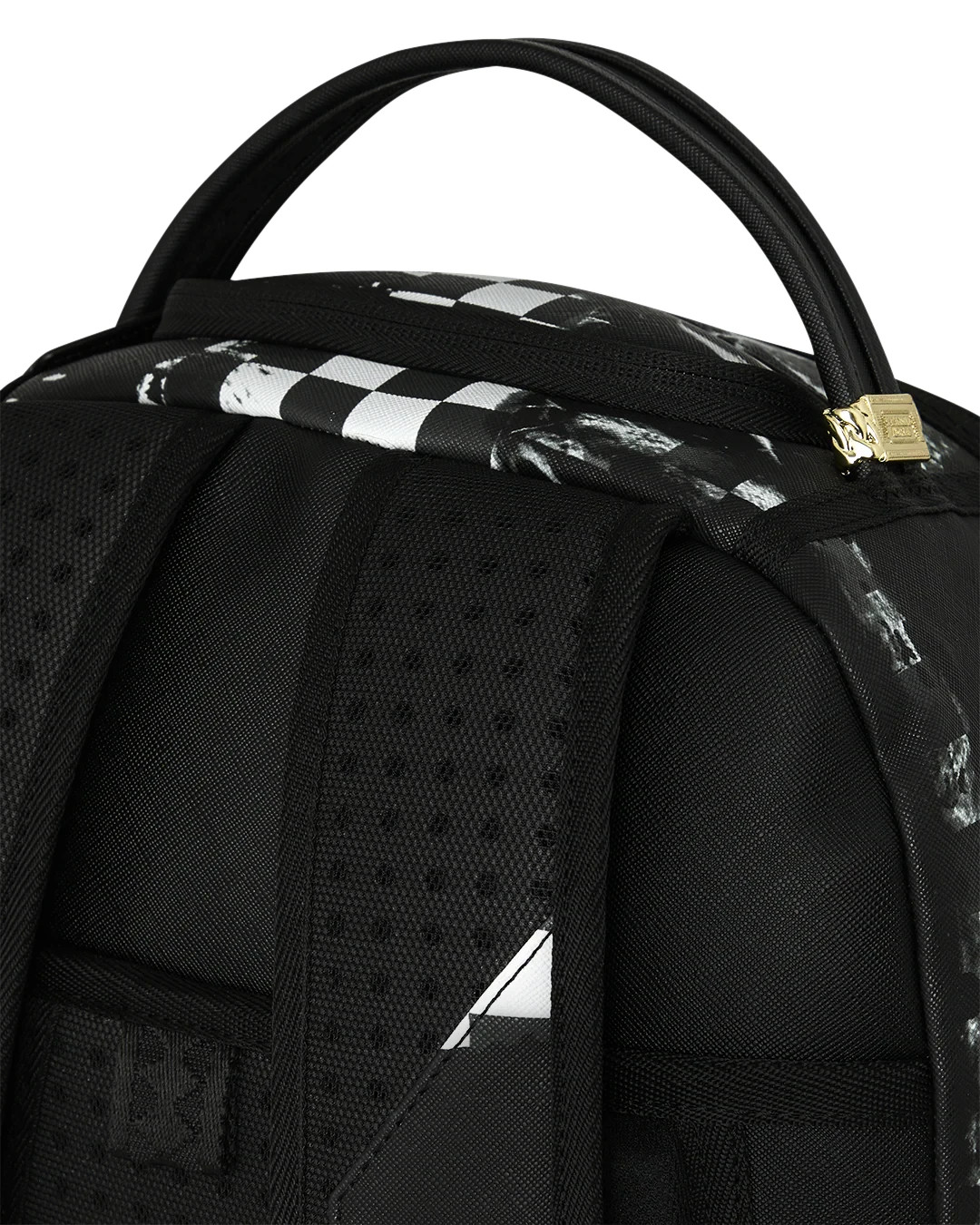 Sprayground CANVAS CHAOS Split Check Backpack🔥New Black Bookbag Kids School Bag