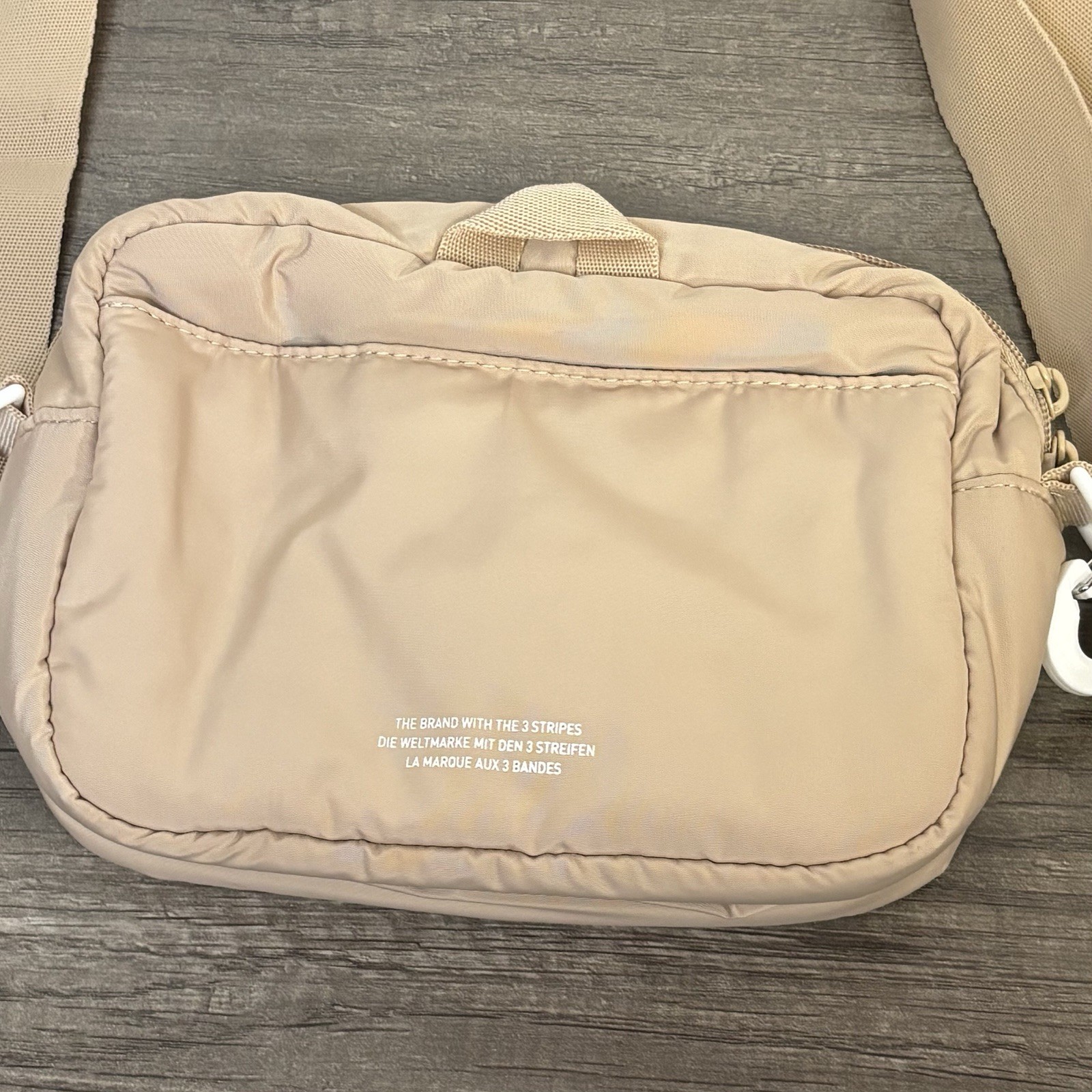 Adidas Original Puffer Pouch Magic Beige White Crossbody Fanny Hip Pack