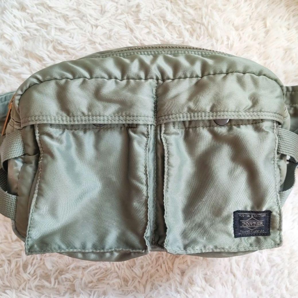 PORTER Tanker Waist Bag Yoshida Kaban Sage Green Khaki Unisex from Japan