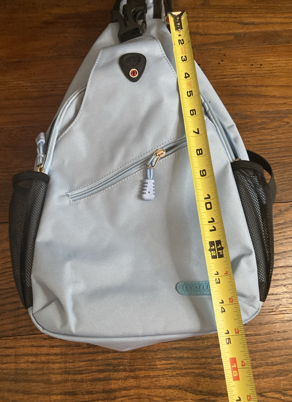 MOSISO Sling Backpack Multipurpose Crossbody Shoulder Bag Light Blue
