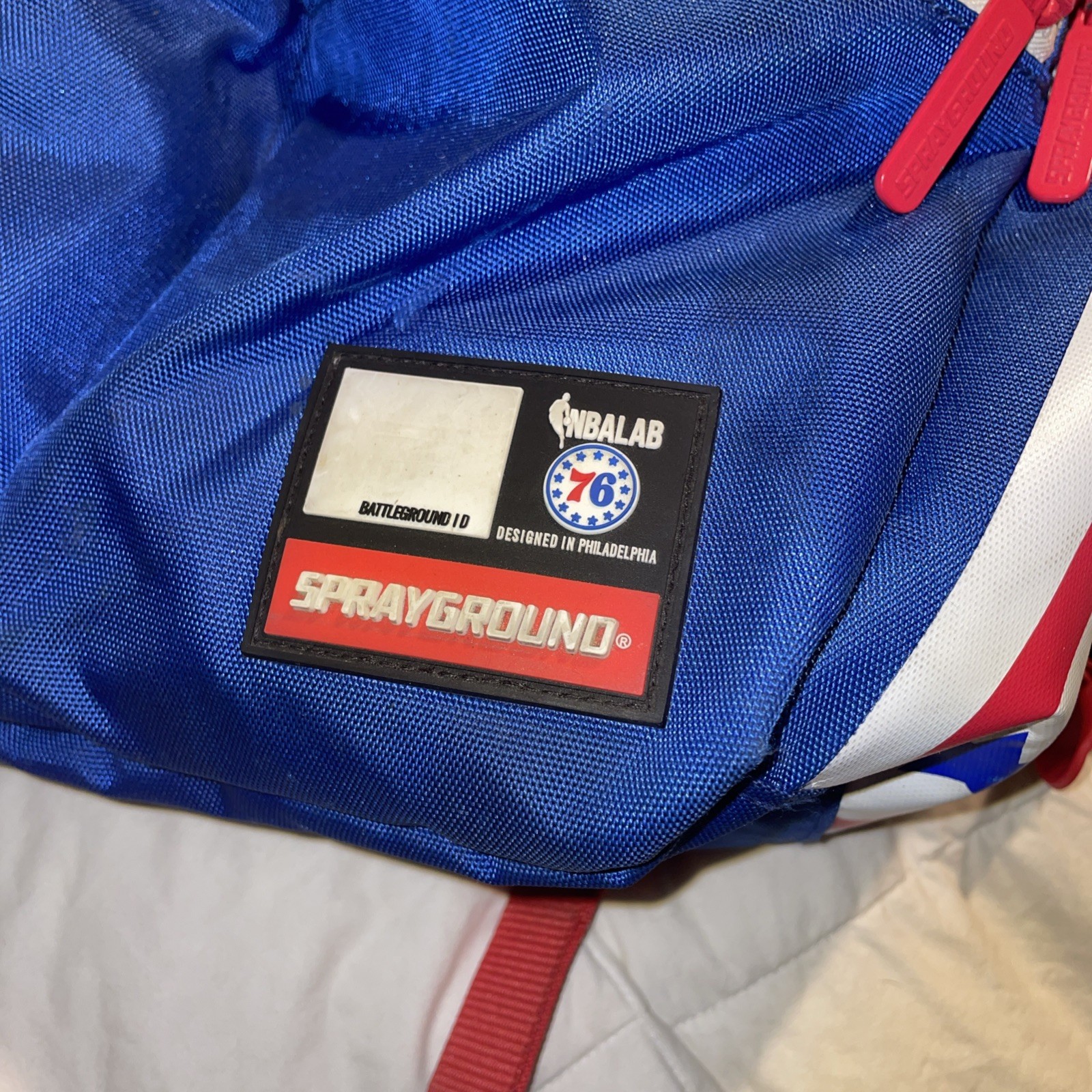 Sprayground NBA Lab Philadelphia 76ers Backpack Rare Phila Red White Blue