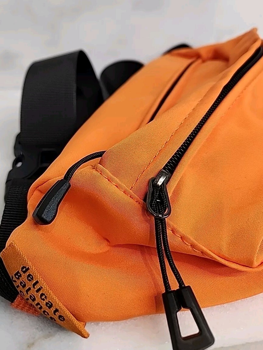 Crossbody- Fanny Pack- Waist Bag. Adjustable Strap. Orange