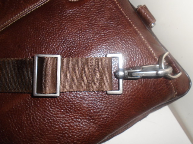BOCONI TAYLOR TUMBLED X-BODY MESSENGER ALLEATHER LAPTOP SATCHEL $388 RETL.