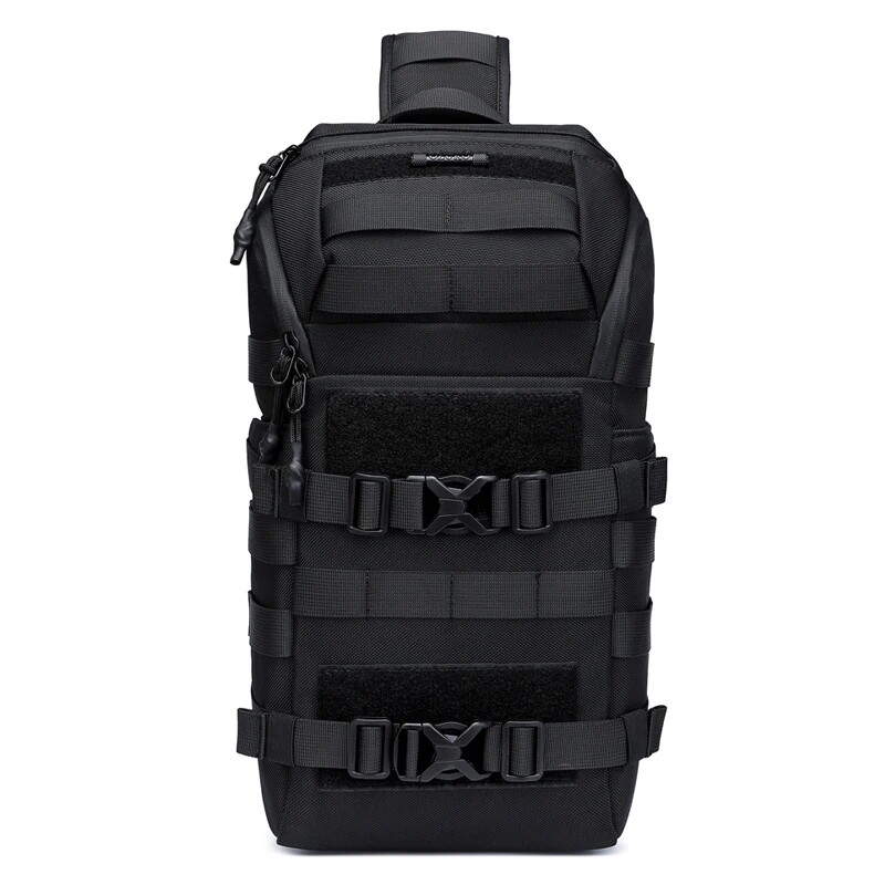 Ozuko Casual Men USB Charge Waterproof Oxford Crossbody Sling Travel Chest Bag