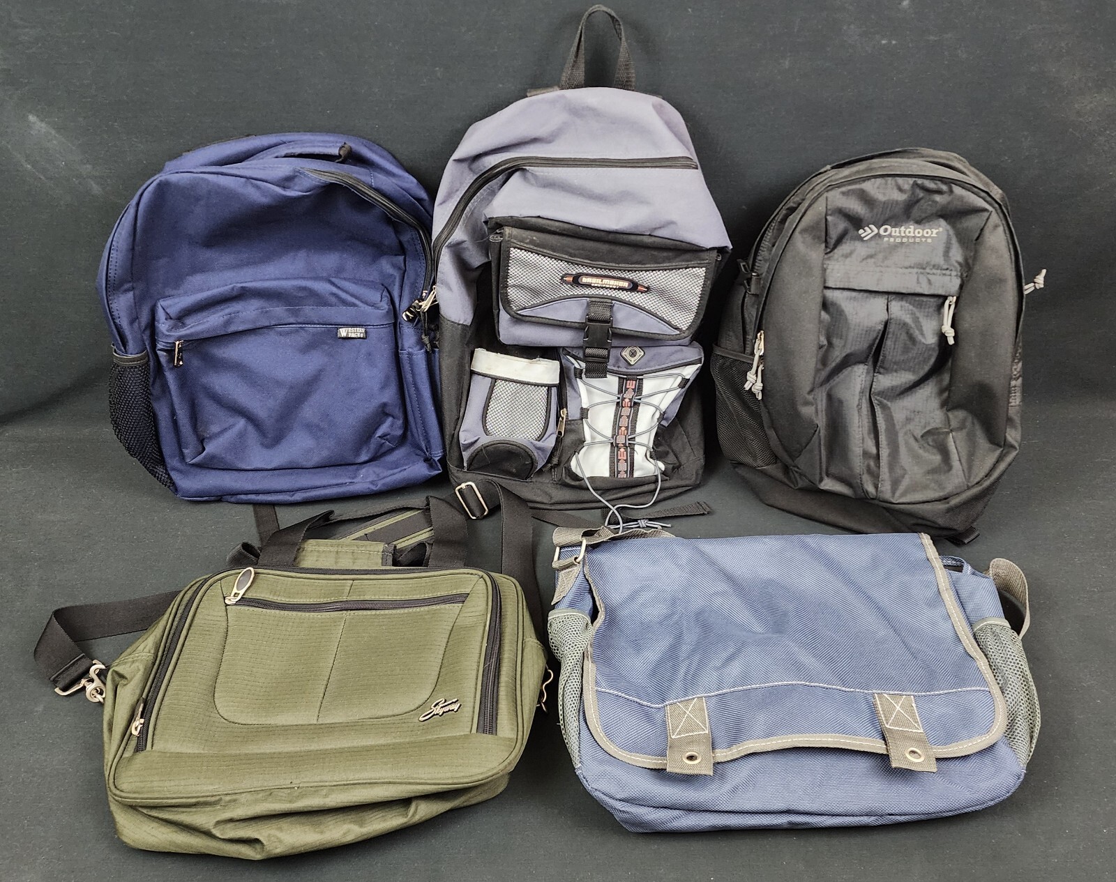 LOT OF 5 BACKPACKS & BAGS SKYWAY OUTDOOR PRODUCTS TRAILMAKER EQUIP WESTERN PACK