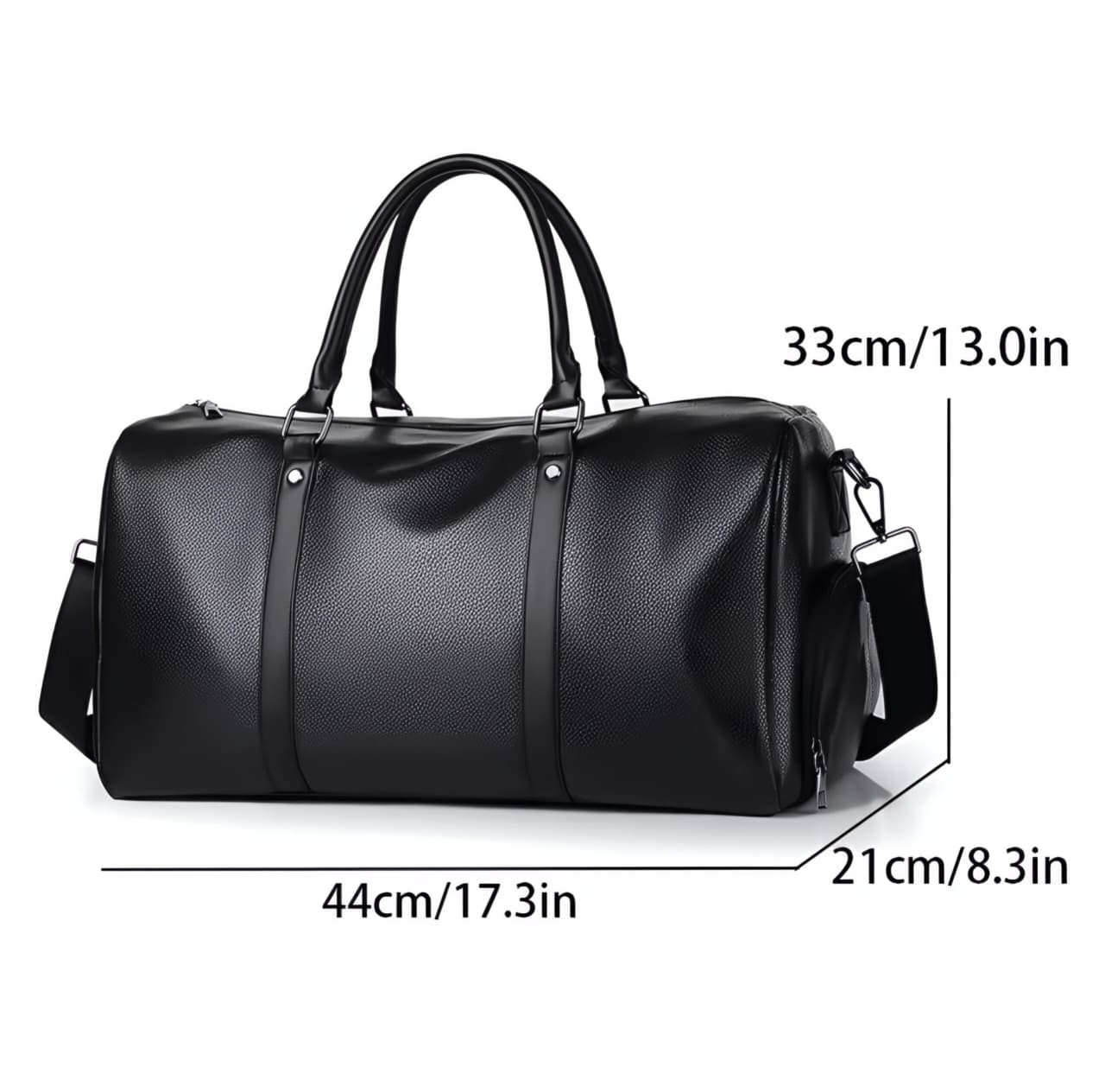 Large PU Leather Duffel Bag Waterproof Travel Luggage Sports Gym Motorcycle New