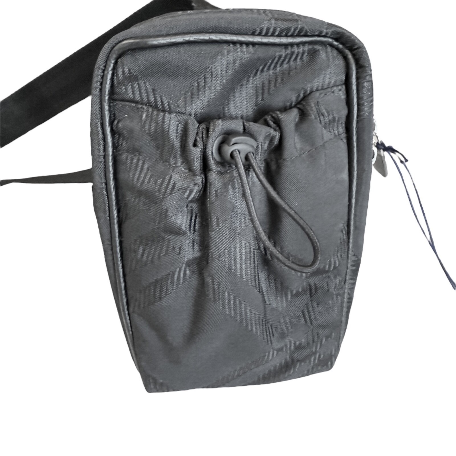 Burberry Check Black Nylon Jacquard Phone Bag