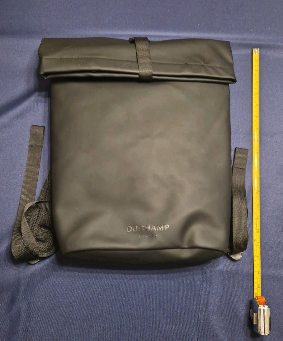 Duchamp Men’s Rubberized Slim Laptop Backpack Black NWT