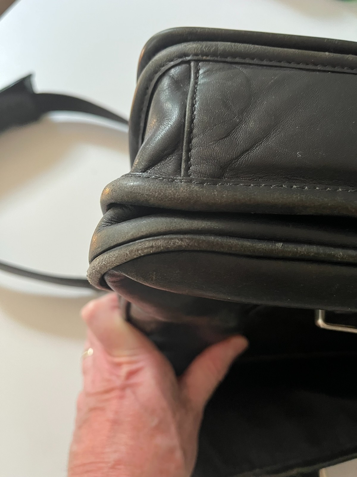 Vintage COACH Thompson Black Leather Briefcase Laptop Messenger Bag