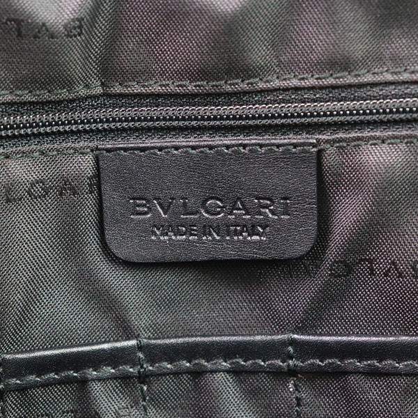 BVLGARI Weekend Briefcase Small Gray Black 2way Shoulder Men Business Bag 32541