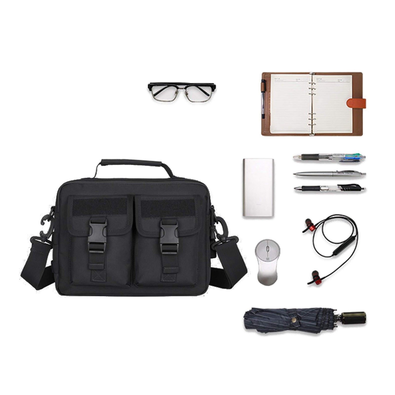 Multifunction Tactical Messenger Bag Nylon Shoulder Briefcase Handbags with U…