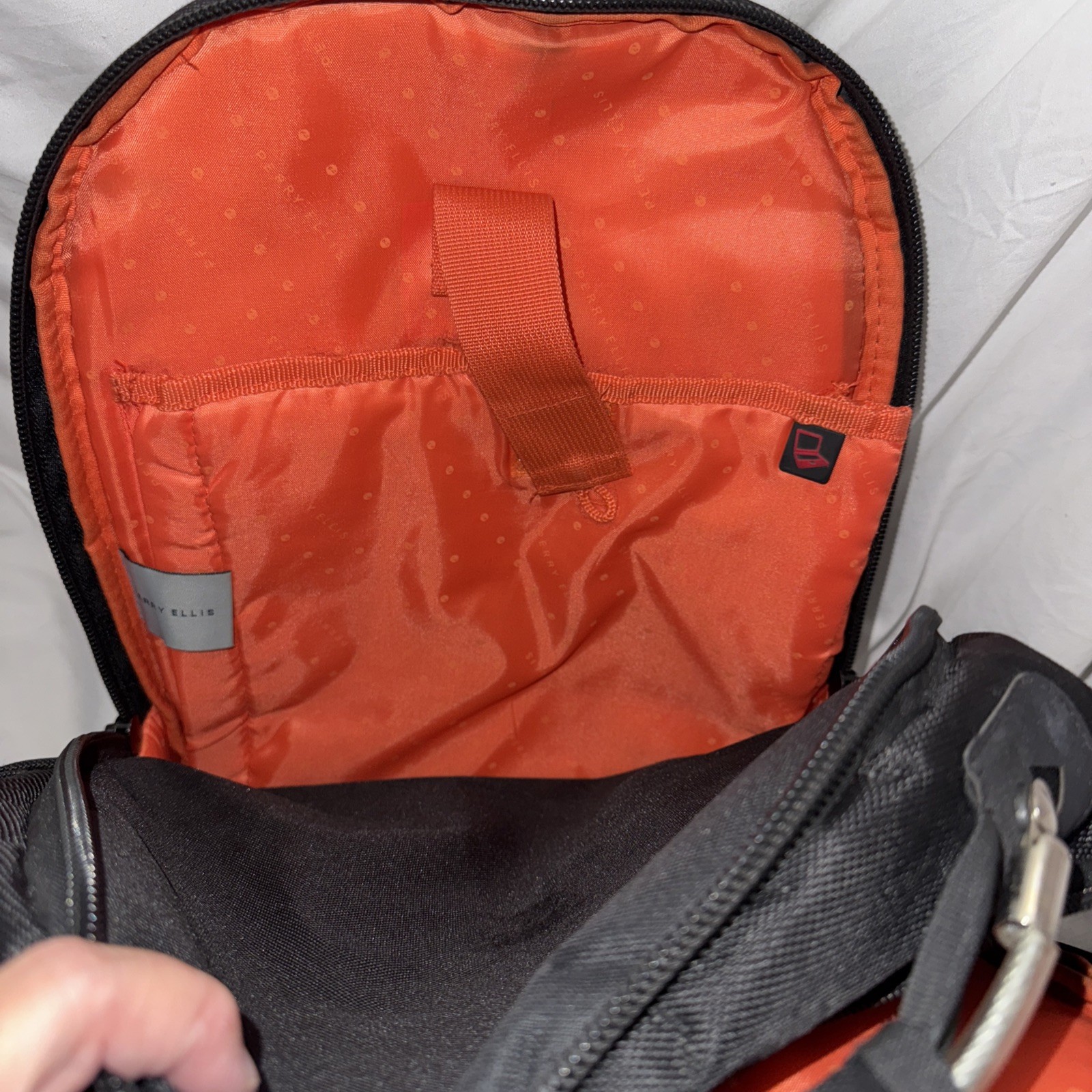 Perry Ellis Portfolio Backpack Laptop Bag Travel Work Multi Pocket Mens 18in