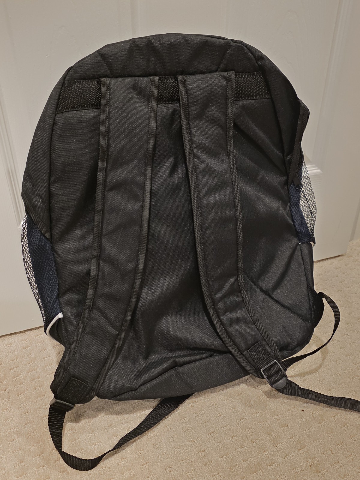 FlightSafety International Backpack Black Blue Travel Laptop Bag Padded Straps