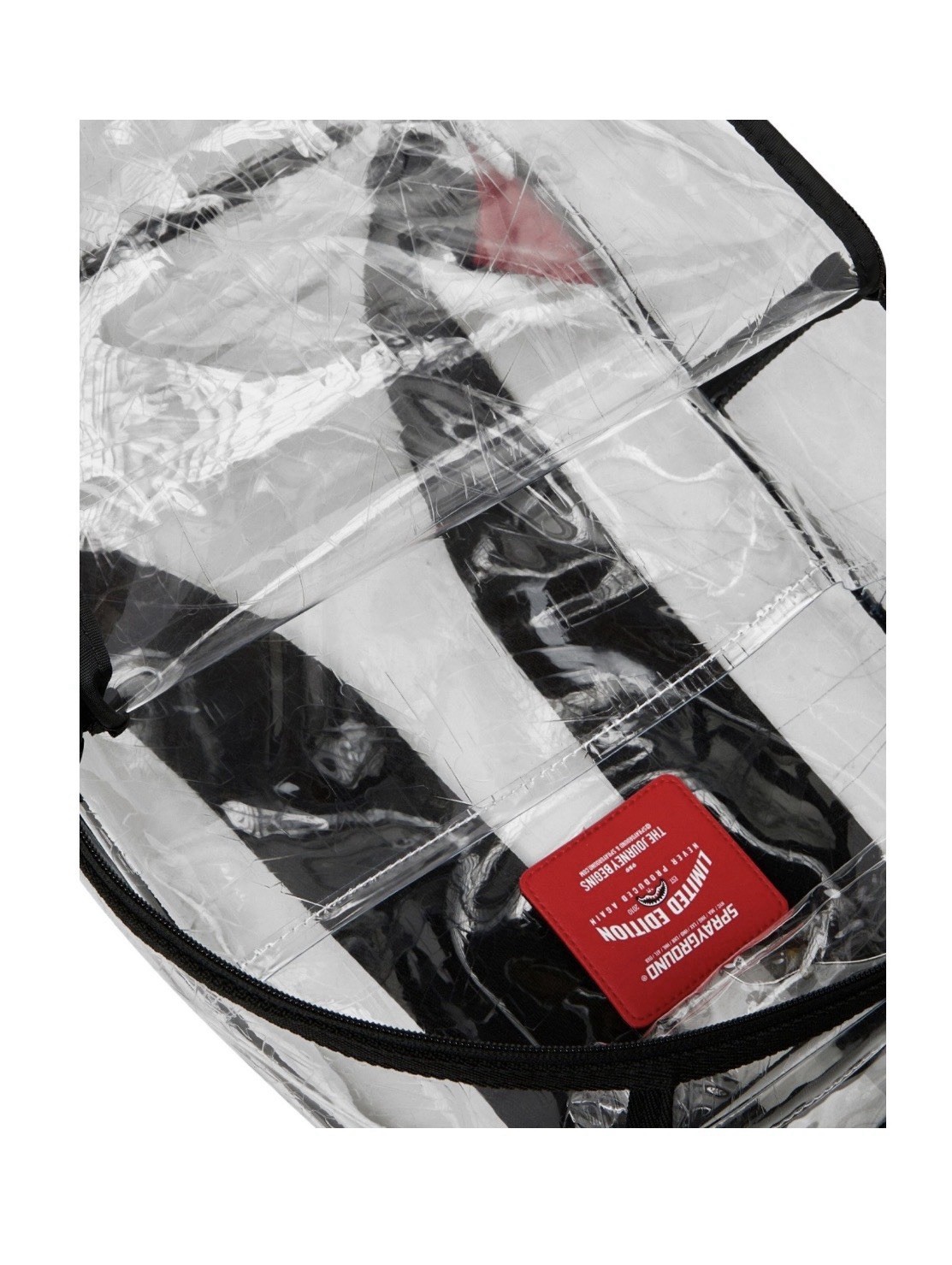 Sprayground Embossed Graffiti Clear Backpack PVC Bookbag Large School Bag New