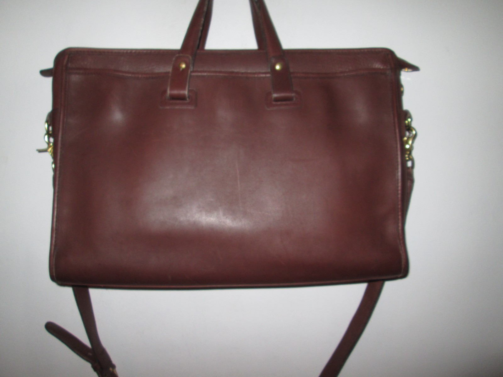 Vintage COACH Bedford Brown Leather Briefcase Shoulder Bag Laptop Bag *USA