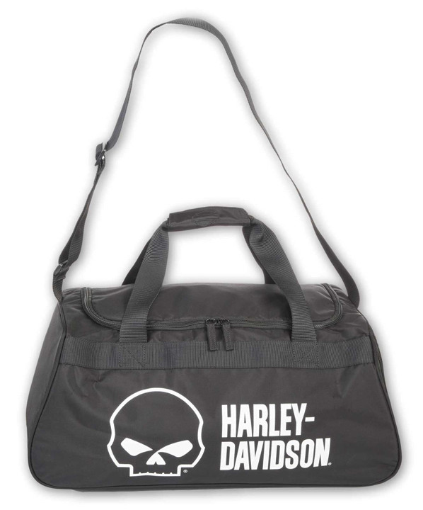 Harley-Davidson Willie G Skull Logo Duffel Bag w/ Side Shoe Pocket Black 90331