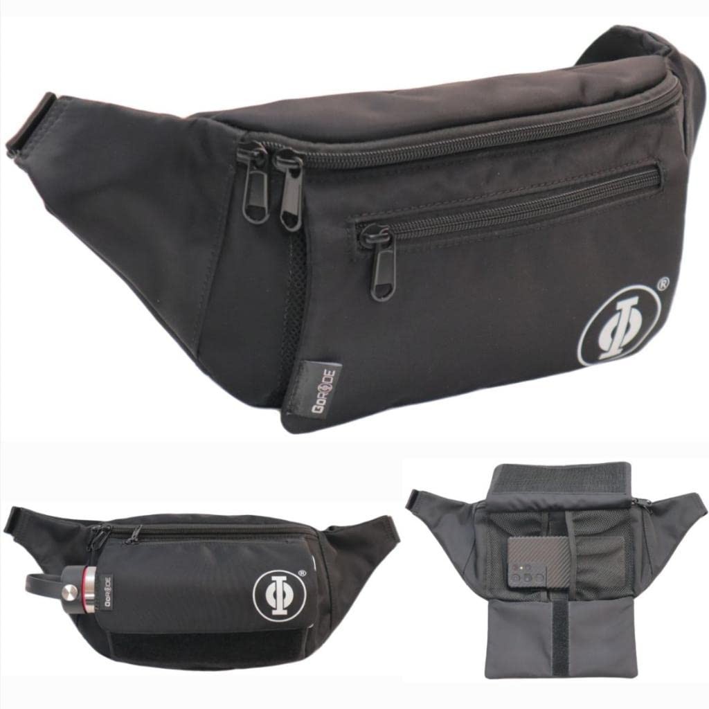 Premium Go Belt Bag, Black, Waist Pack, Running, Hiking, Travel, Fanny Pack