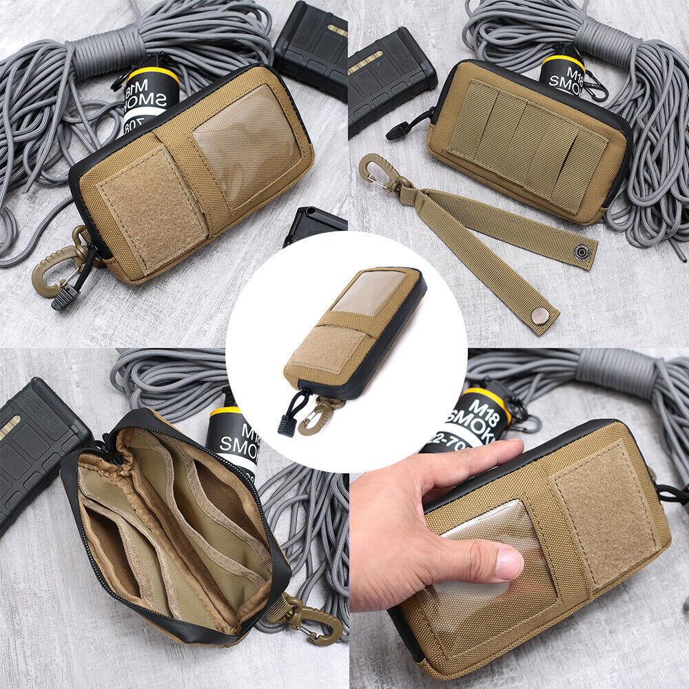 Tactical Molle EDC Pouch Small Organizer Waist Bag ID Card Holder Phone Wallet