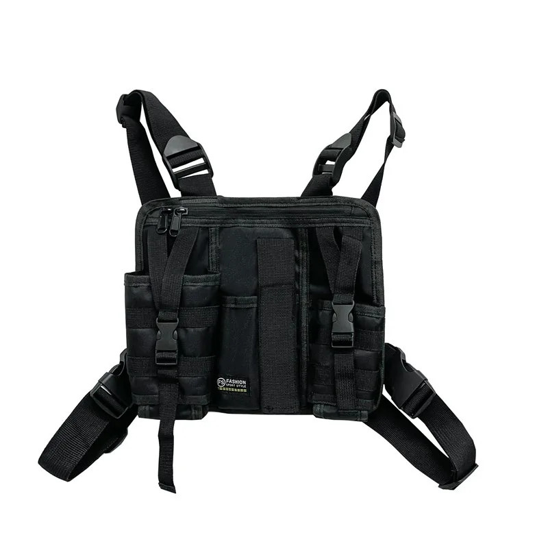 1pcs/set Men’s High-Density Nylon Tactical Vest Bag with Multiple Compartments C