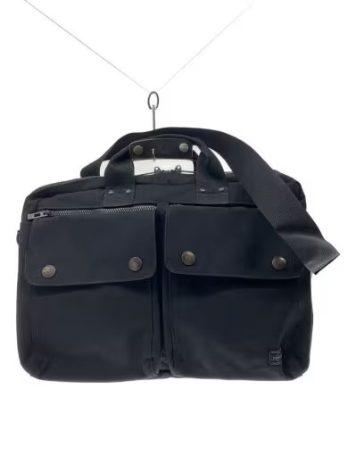 PORTER Briefcase Black Leather 6.5cm x 28cm x 40cm Used Authentic