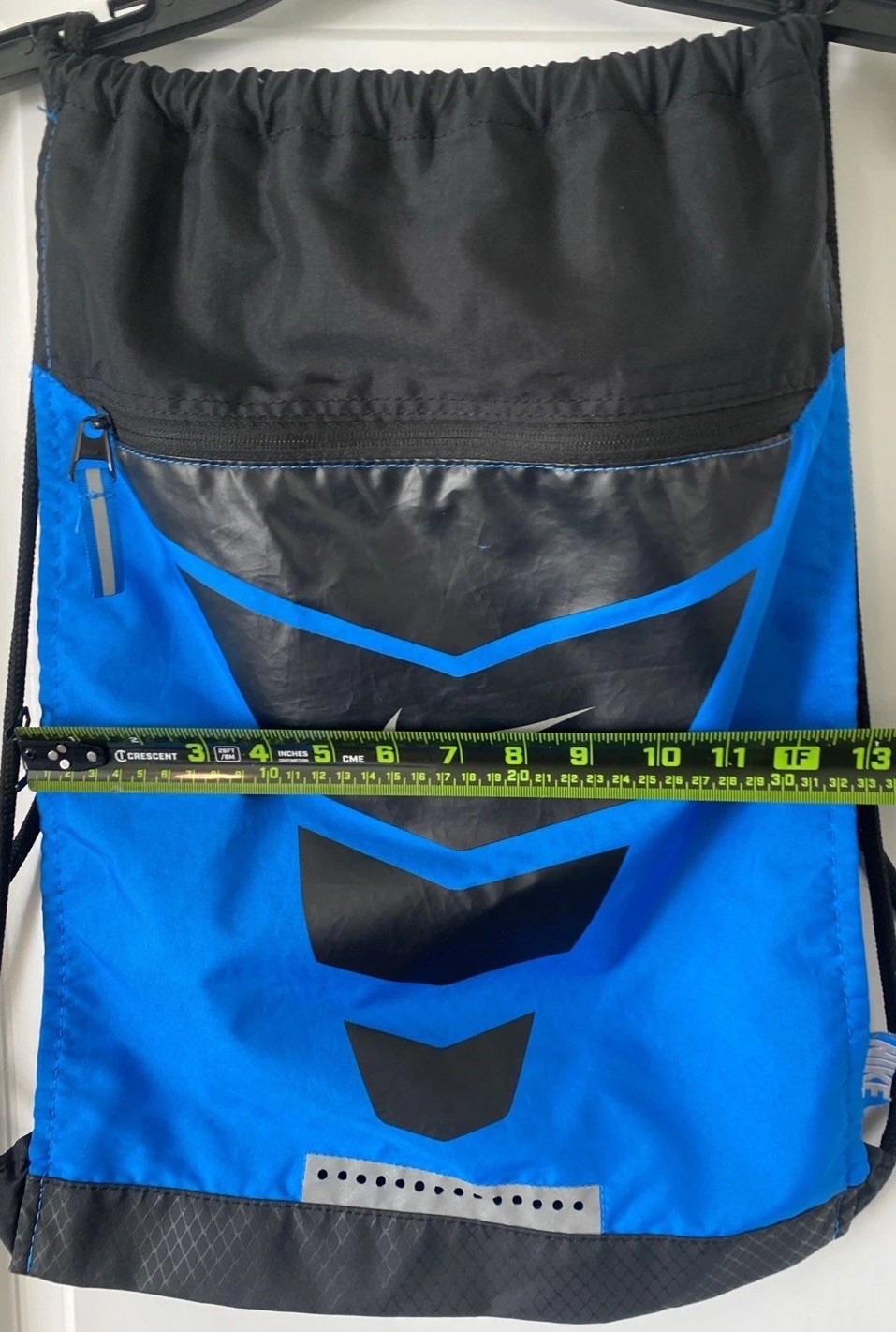 Nike Blue Drawstring Backpack Bag Training Gym Sack Pack