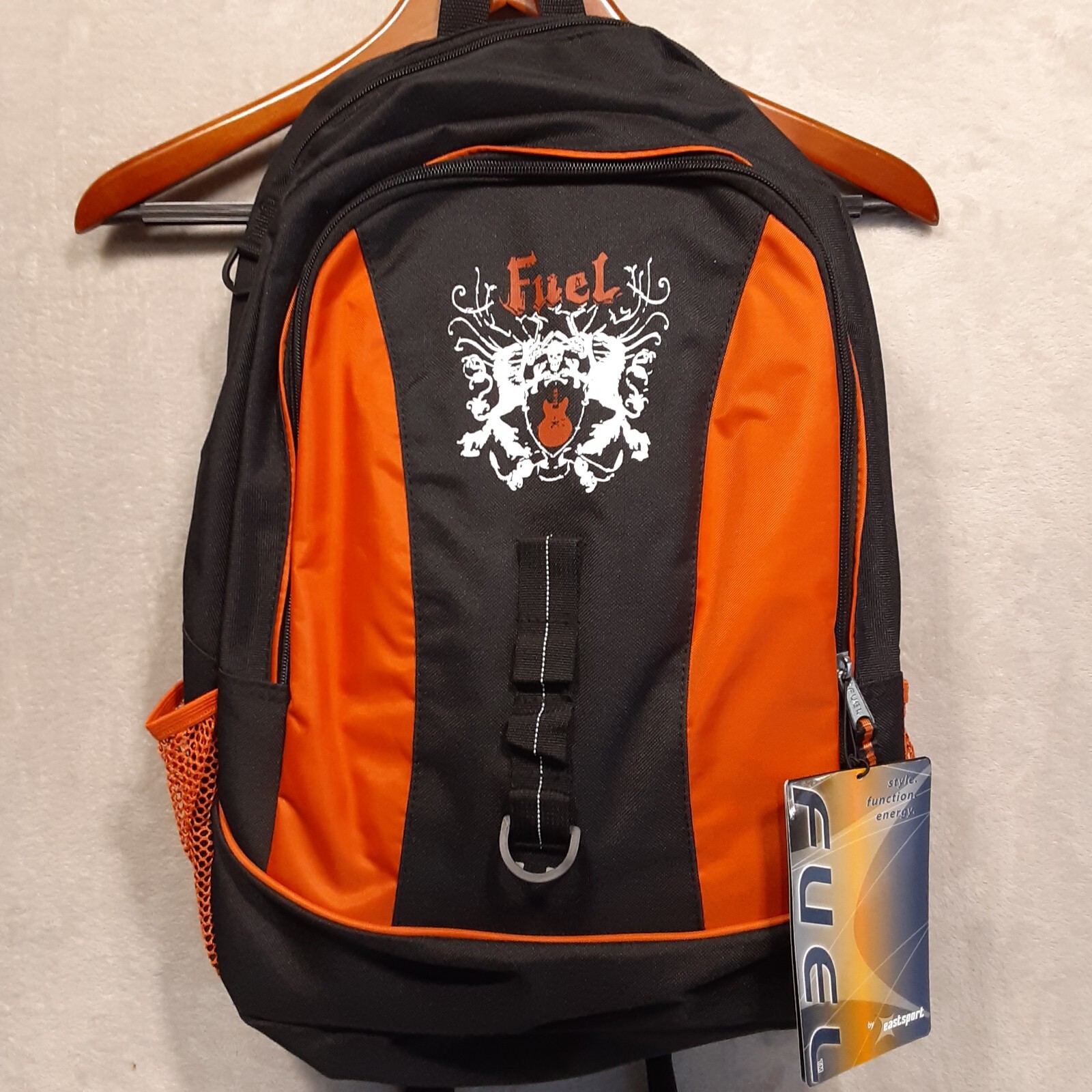 Eastsport Mens Fuel Backpack/Black/Guitar-Skull Logo/SKT 111982/Multifunctional