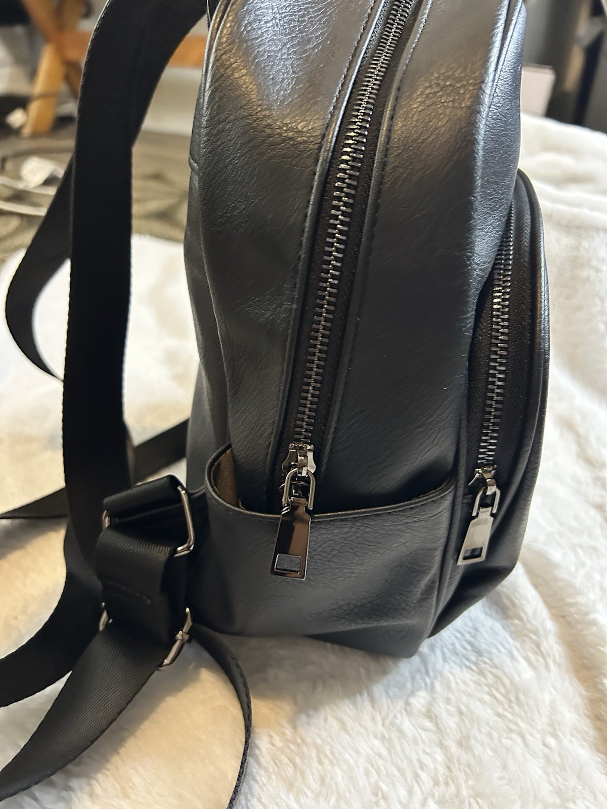 TELENA BK Small Mini Backpack Fashion Travel Shoulder Strap Bag Faux Leather