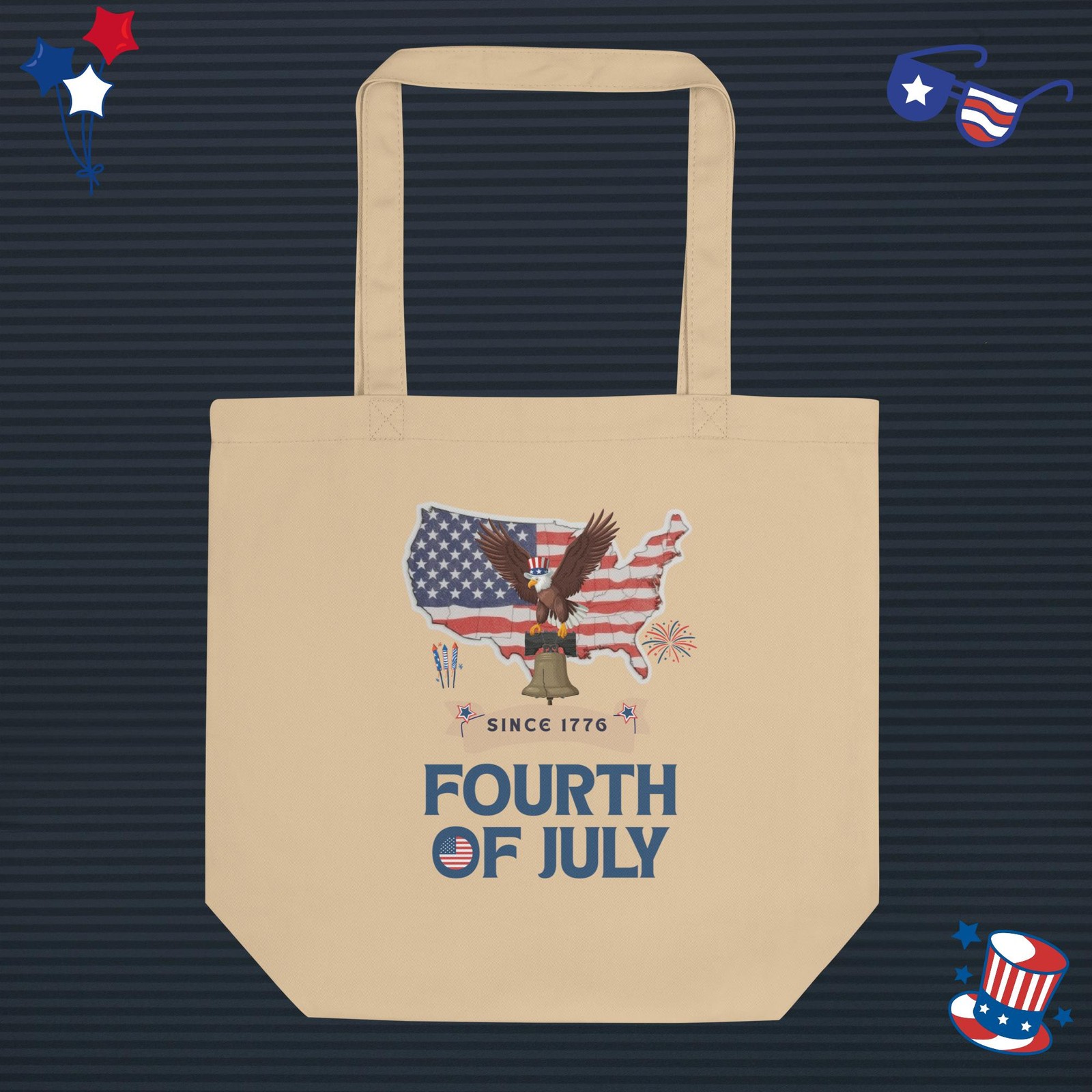 America USA 4th of July 1776-2026 Anniversary Eco Tote Bag