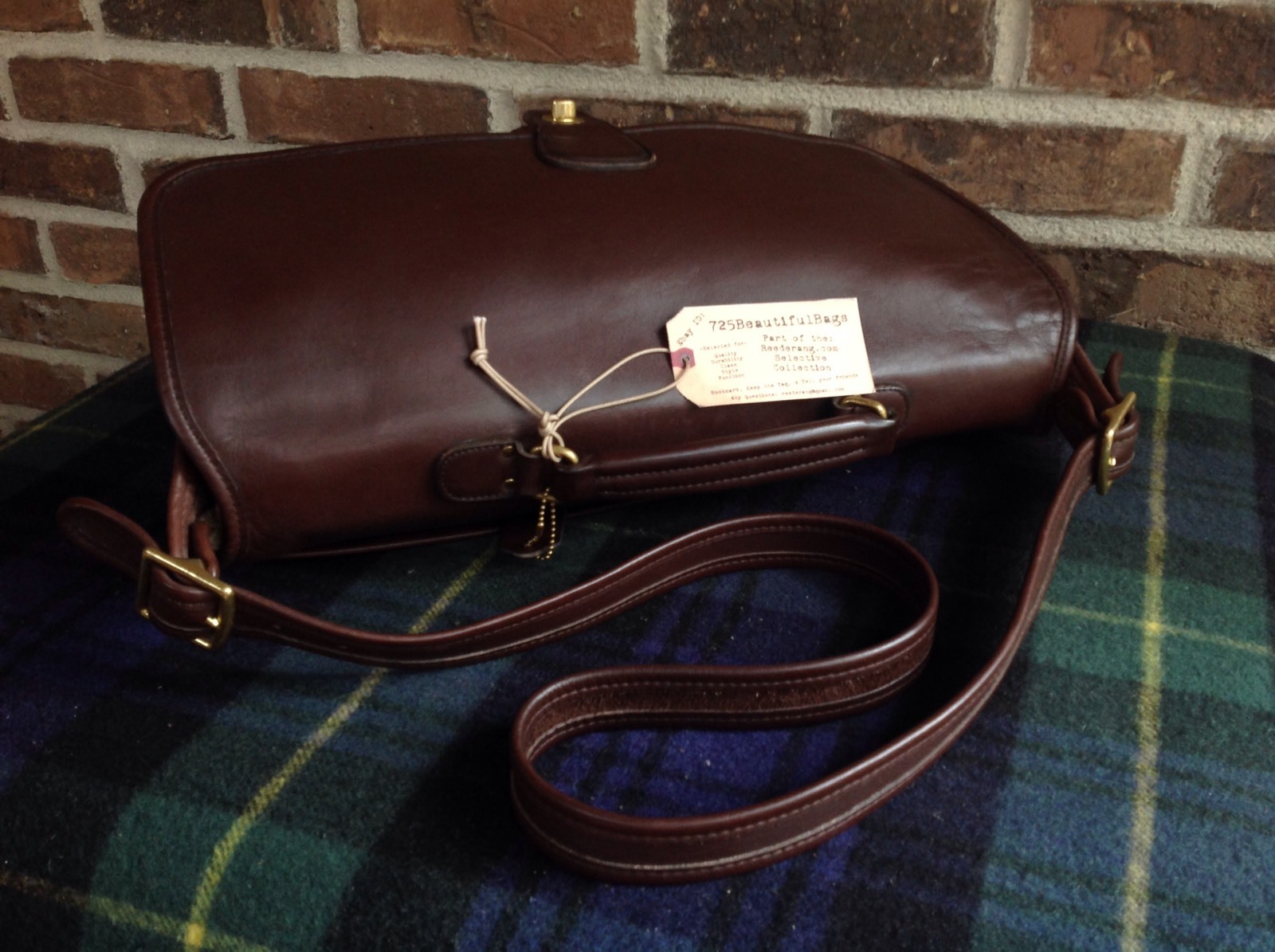 VINTAGE BROWN COACH GLOVE LEATHER MACBOOK BRIEFCASE MESSENGER BAG $R898