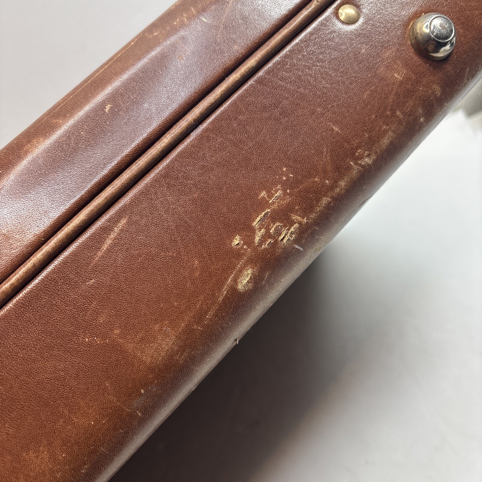 Vintage Leather Korchmar Attache / Briefcase 18 1/2 x 13 1/8 x 4 1/4