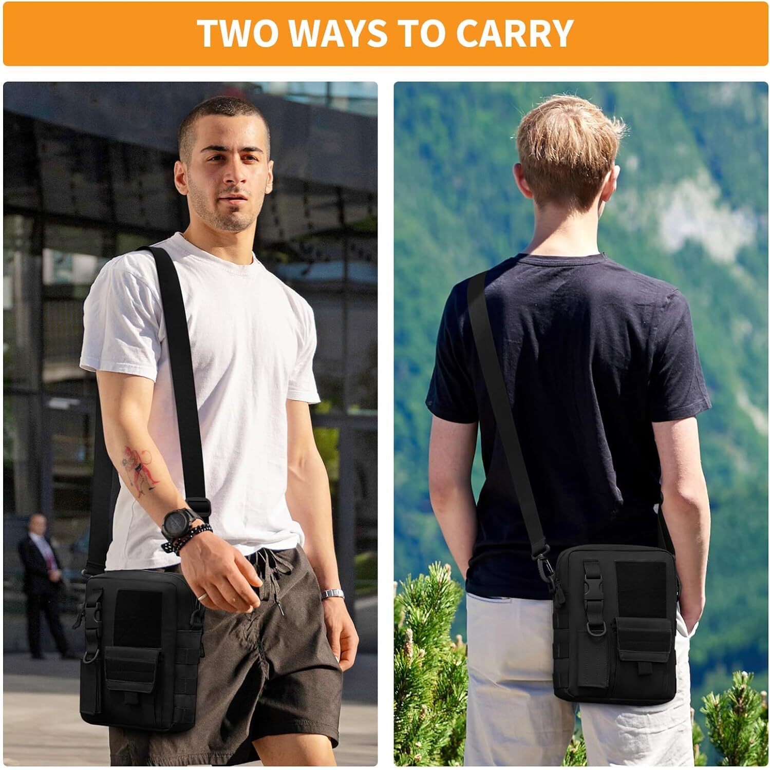 Tactical Messenger Bag MOLLE Sling Pack Briefcase Handbags Utility Carry Satchel